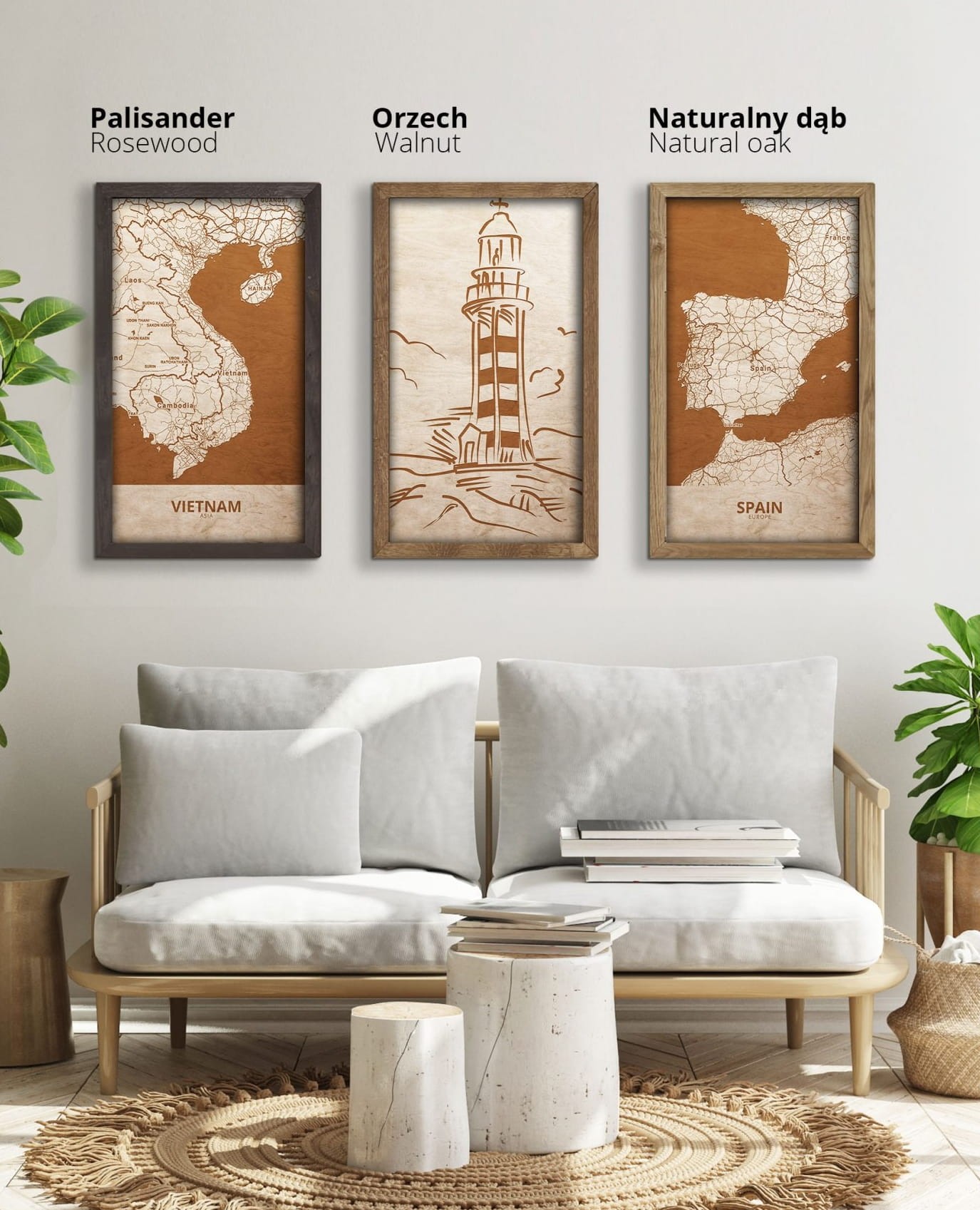 drewniany obraz latarnia