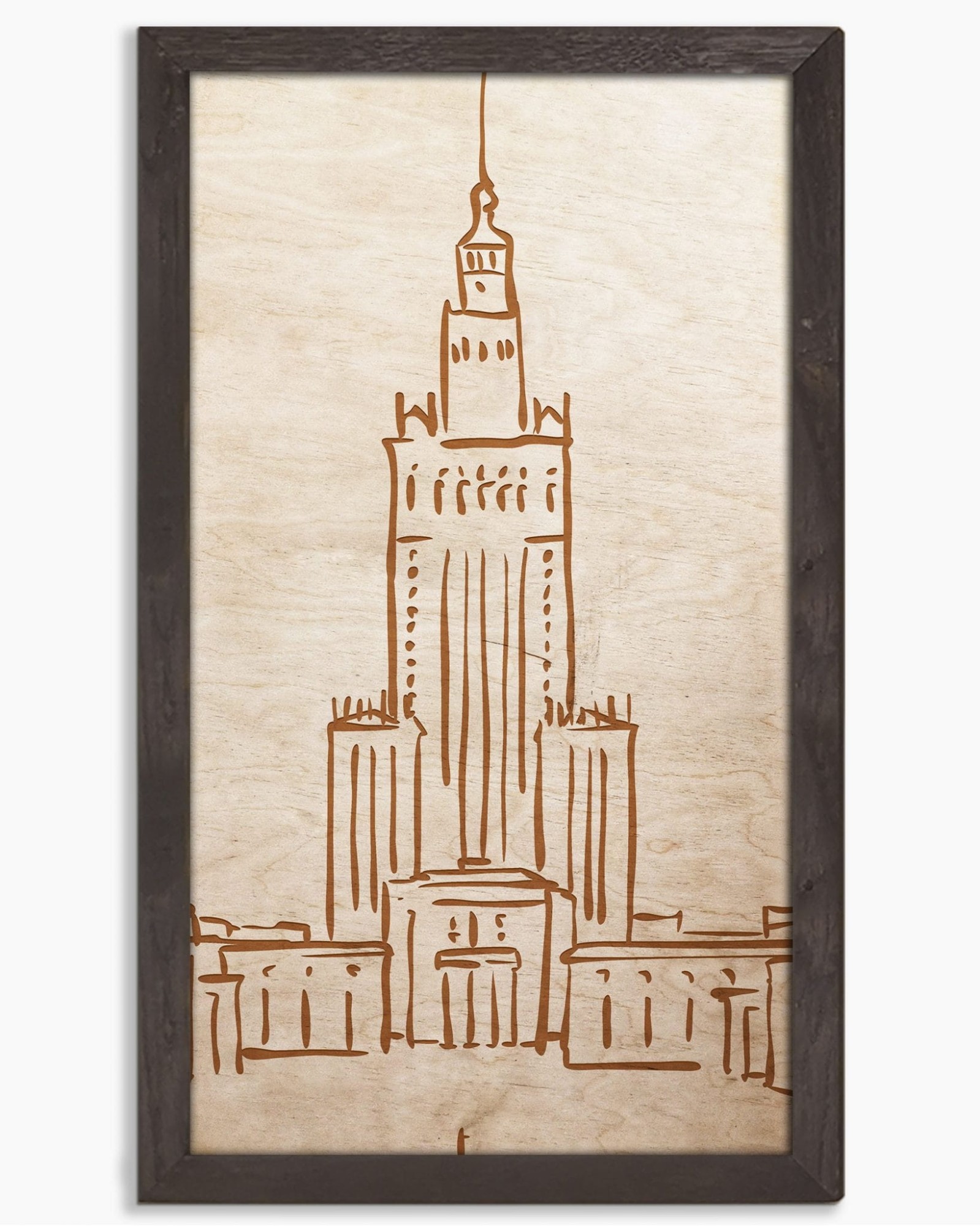 obraz drewniany Pałac  Kultury i Nauki palisander
