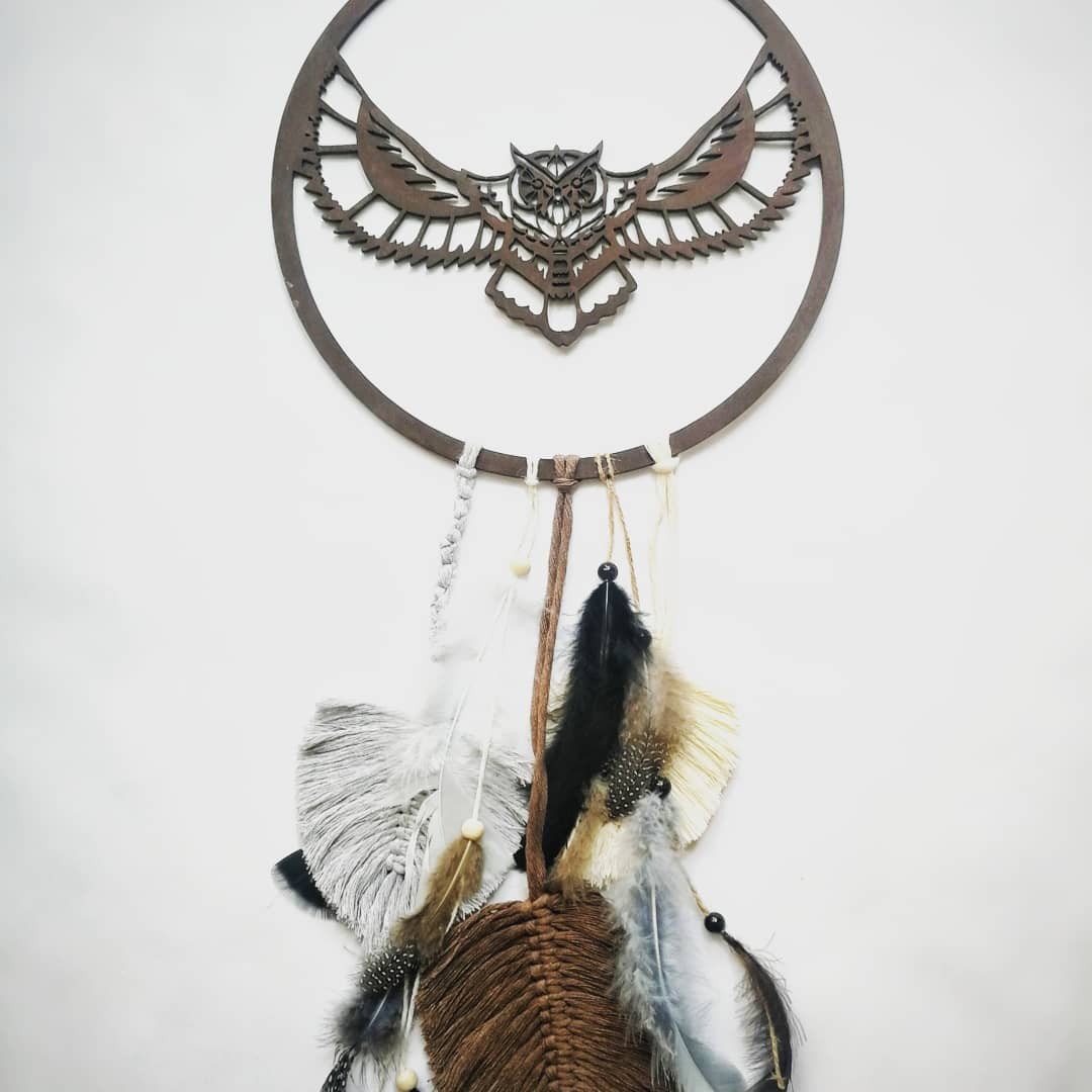 Piękny Łapacz snów makrama piórka rękodzieło
