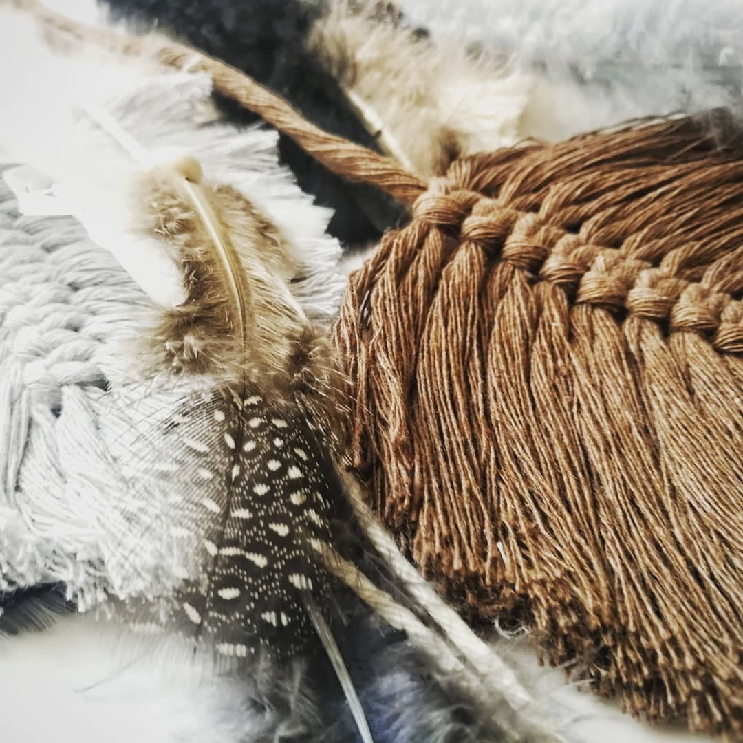 Piękny Łapacz snów makrama piórka rękodzieło