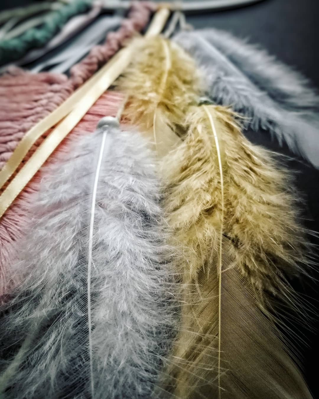 Łapacz snów makrama piórka