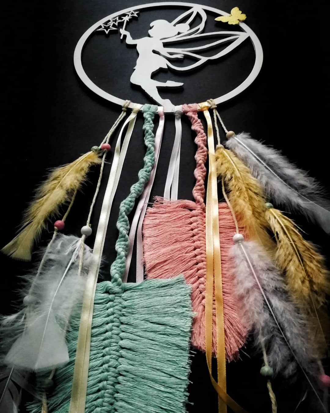 Łapacz snów makrama piórka