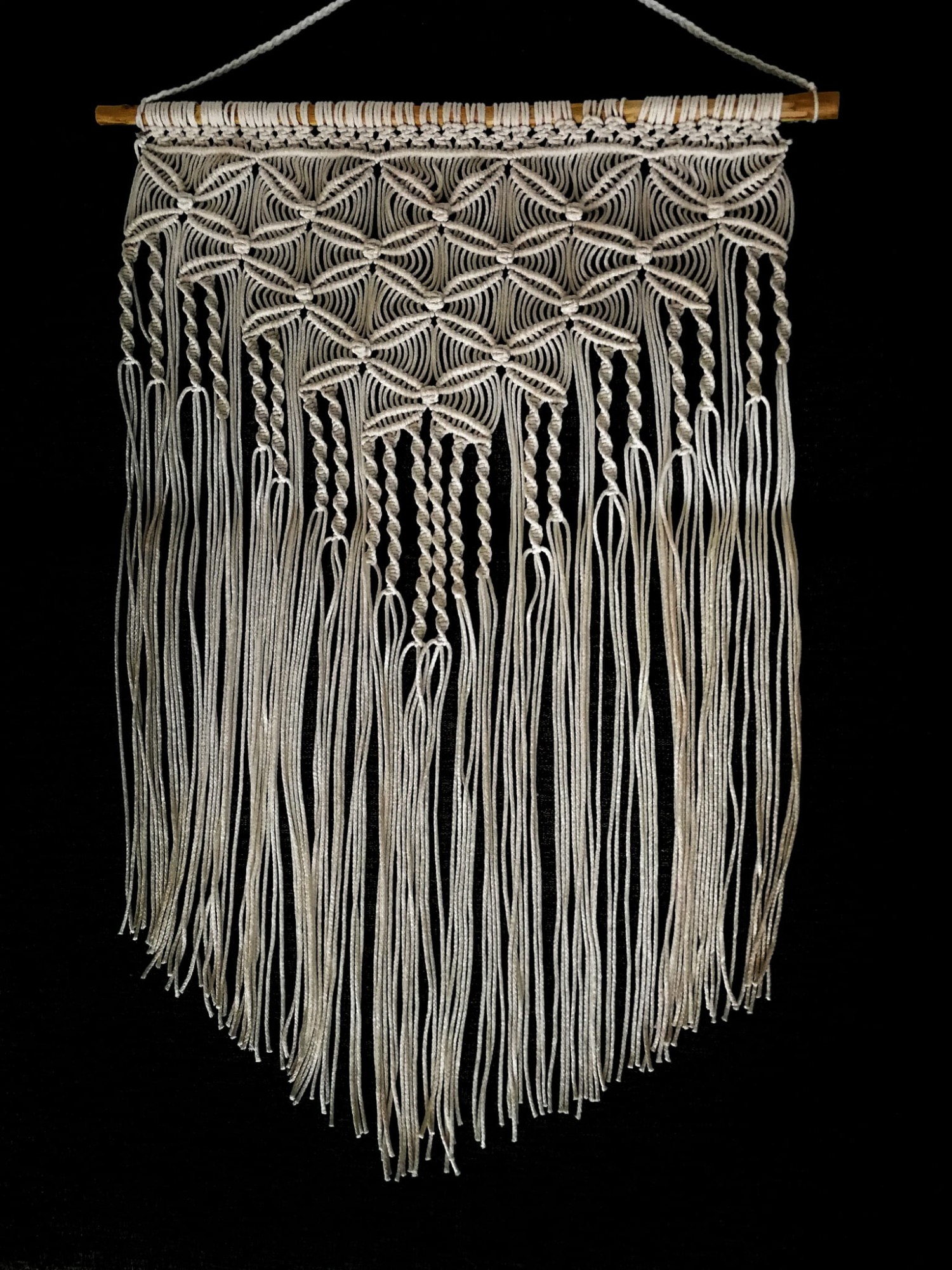 makrama handmade rękodzieło boho ecru