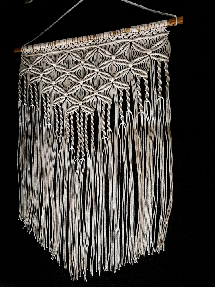 makrama handmade rękodzieło boho ecru