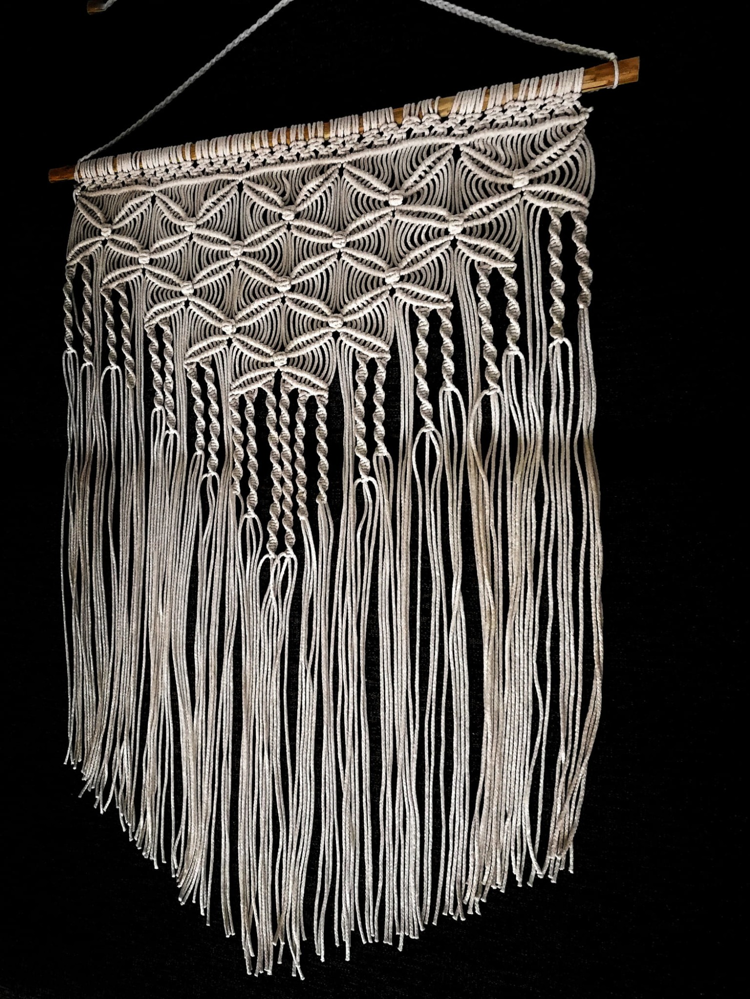 makrama handmade rękodzieło boho ecru