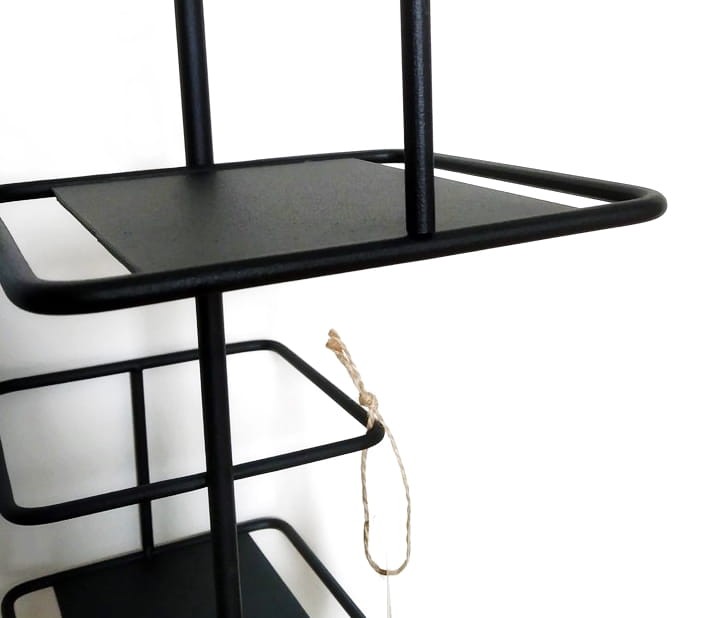 Kwietnik wiszący ścienny metalowy   czarny Loft