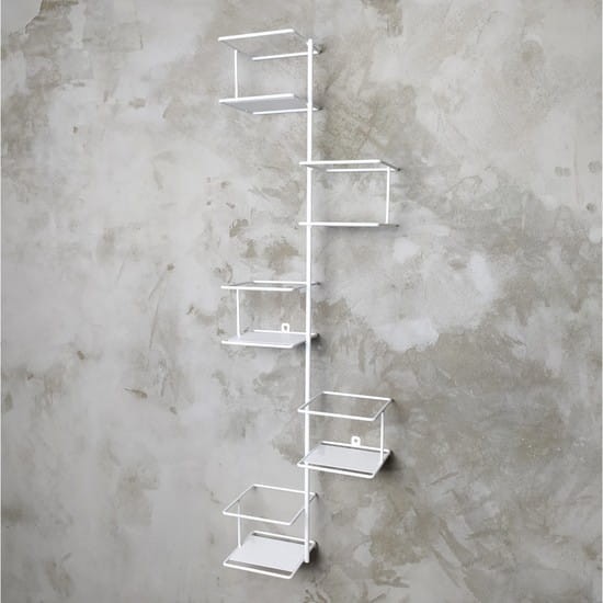 bialy kwietnik metalowy