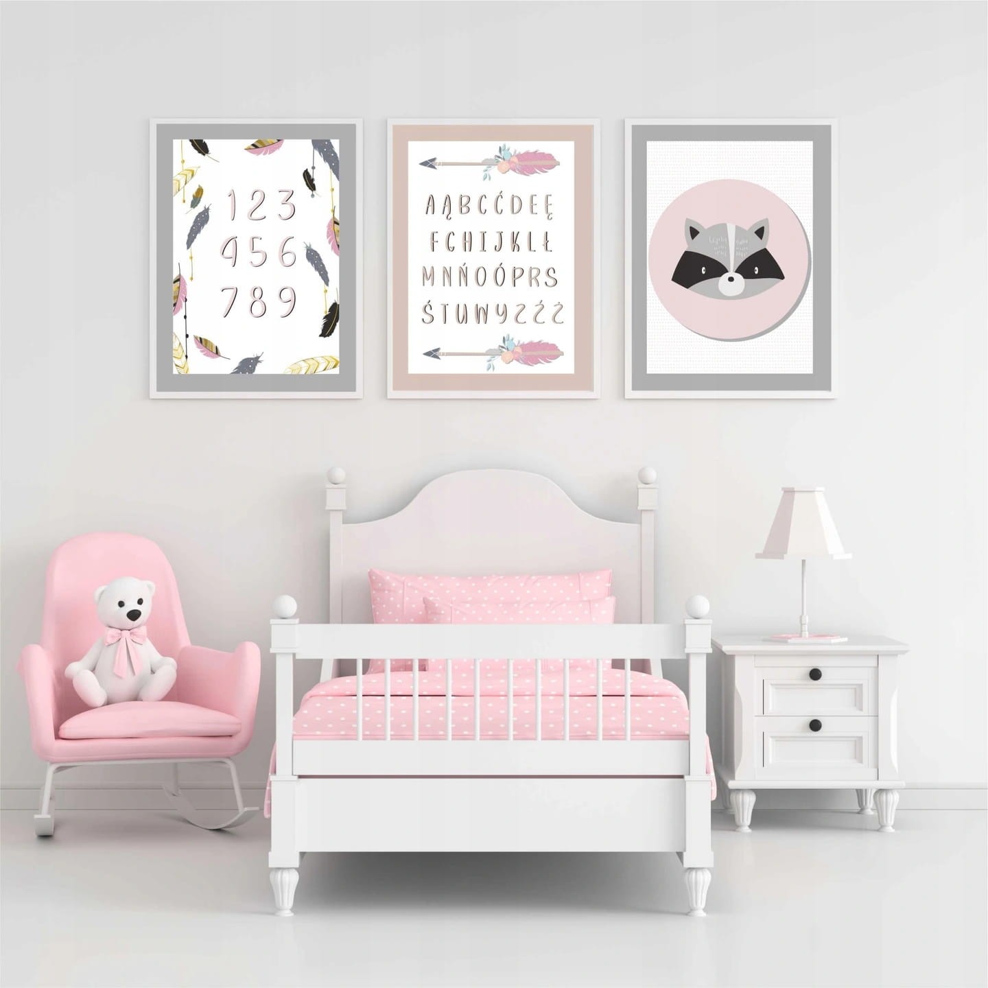 cyferki literki plakaty