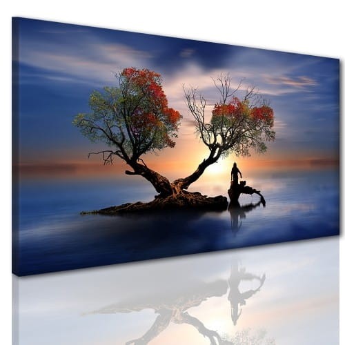 obraz drzewo niebieski