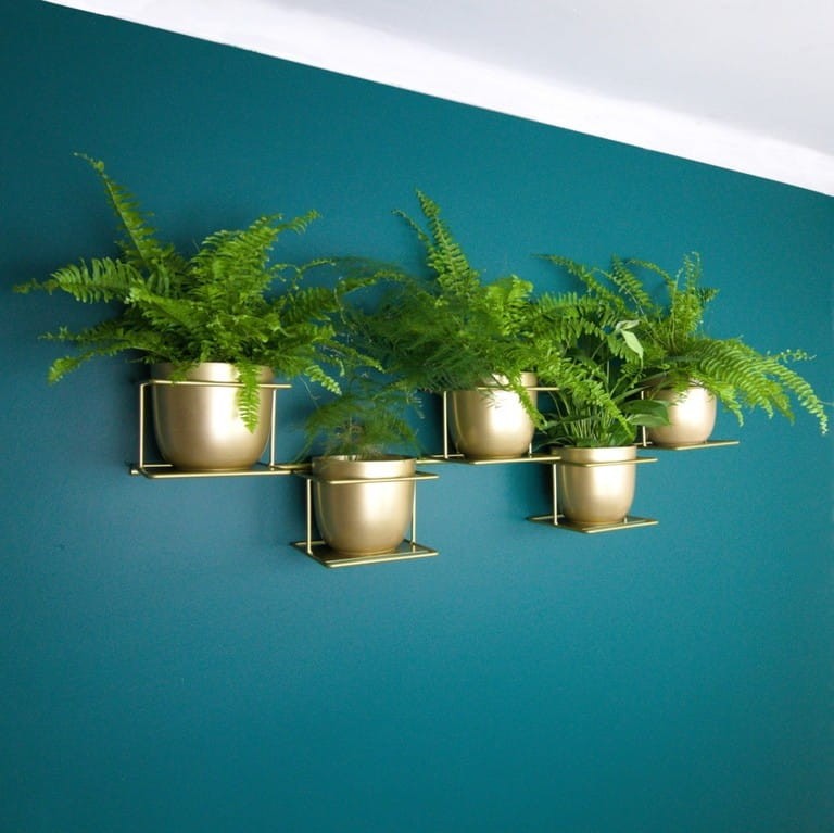 złoty kwietnik na ścianę