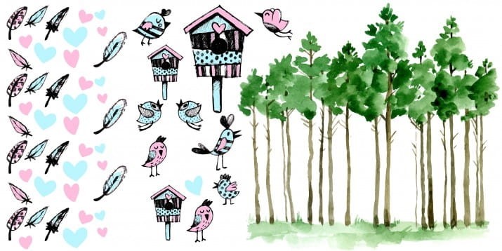 naklejki do pokoju dziecka las