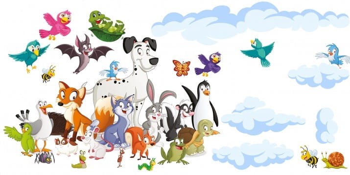 naklejki zwierzątka na ścianę