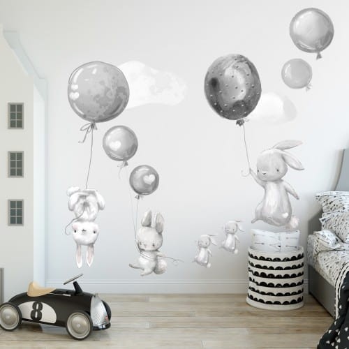 szare balony naklejki