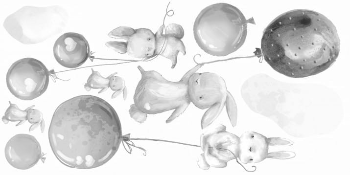 balony naklejki na ścianę
