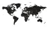 Naklejka ścienna mapa świata angielskie napisy