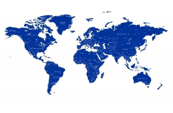 Naklejka ścienna mapa