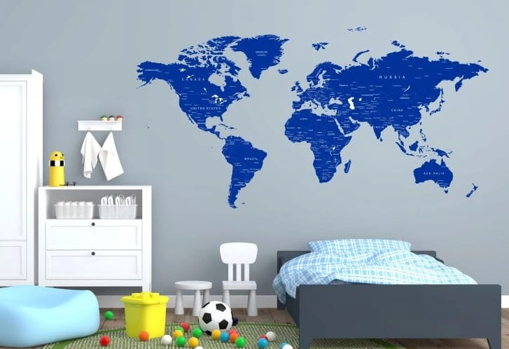 Naklejka ścienna mapa