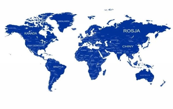 Naklejka na ścianę mapa
