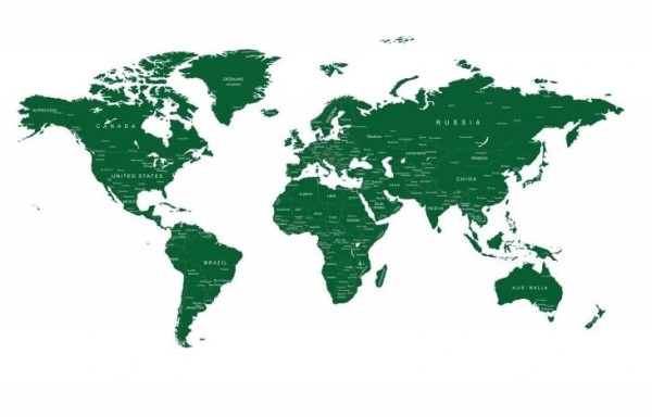 Naklejka na ścianę mapa