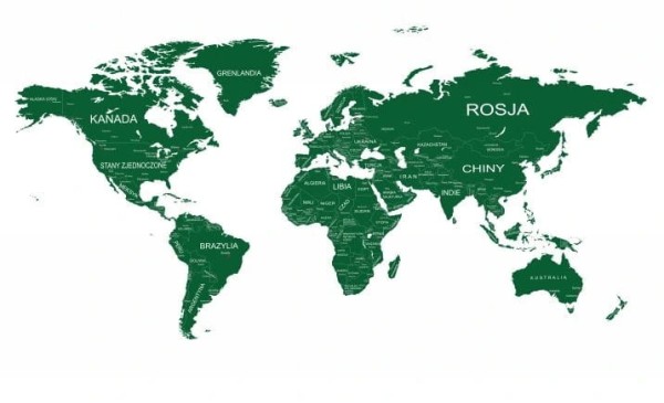 Naklejka na ścianę mapa