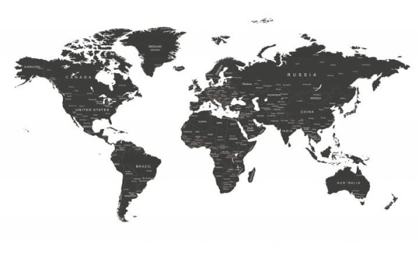 Naklejka na ścianę mapa