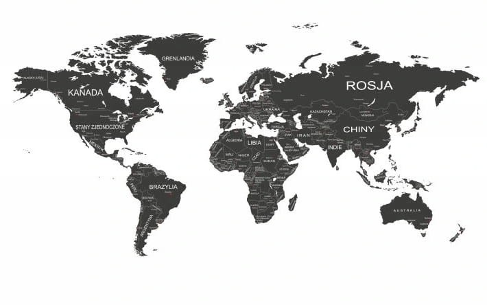 Naklejka na ścianę mapa