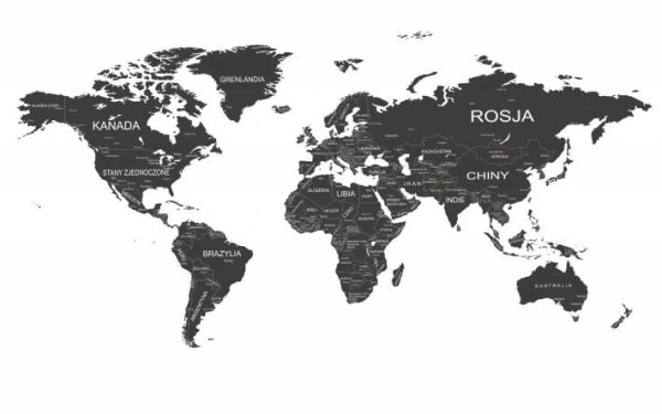 Naklejka na ścianę mapa