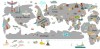 Naklejka ścienna do pokoju dziecka mapa świata