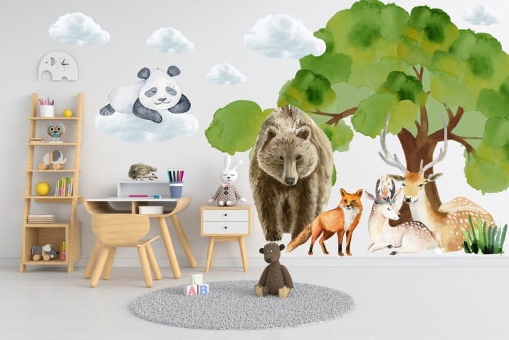 zwierzęta las naklejki