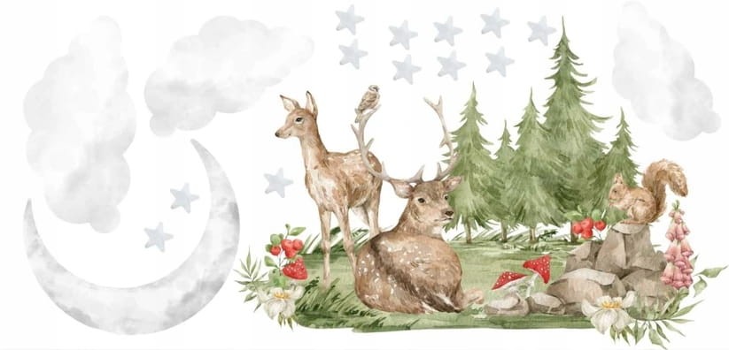 Naklejki na ścianę do pokoju dziecka las