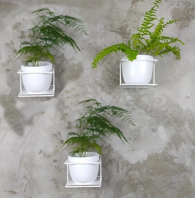 zestaw kwietników na ścianę japandi