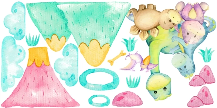 Naklejki na ścianę dinozaury do pokoju dziecka