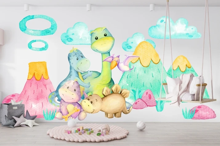 Naklejki na ścianę dinozaury do pokoju dziecka