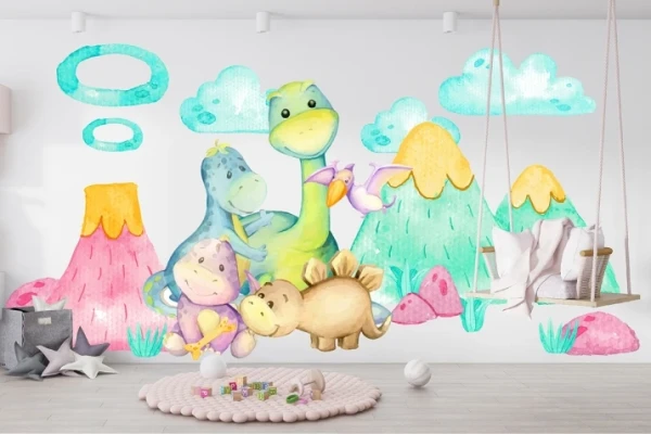 Naklejki na ścianę dinozaury do pokoju dziecka