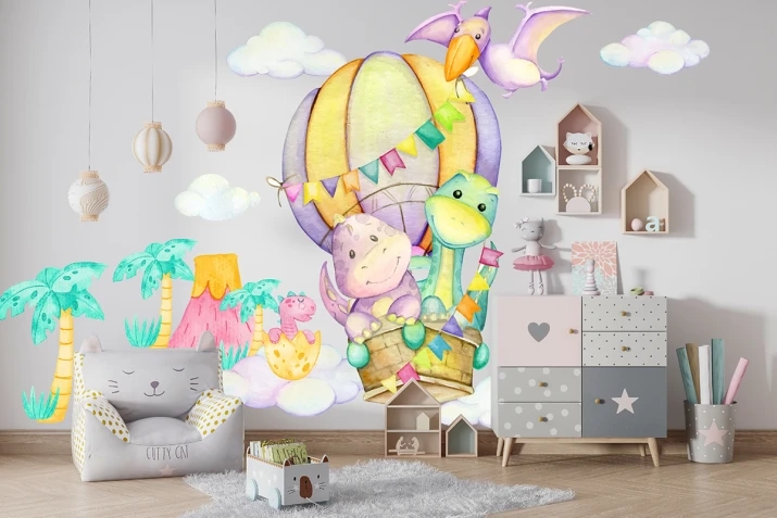 Naklejki na ścianę dinozaury do pokoju dziecka