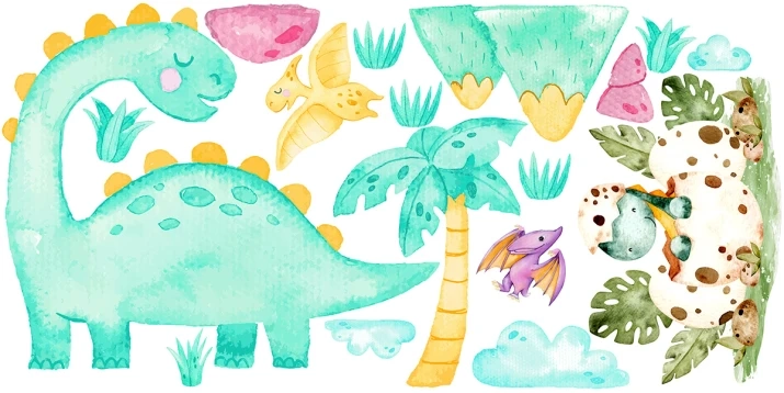 Naklejki na ścianę dinozaury do pokoju dziecka