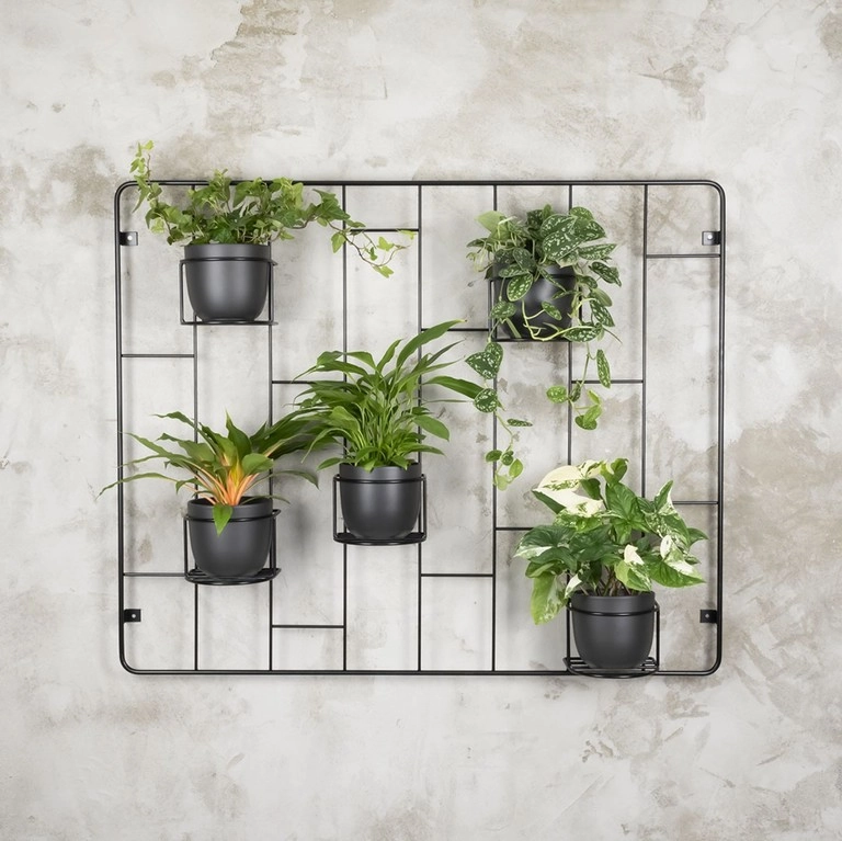 Kwietnik wiszący ścienny metalowy Hedera loft