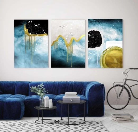 Obraz na płótnie canvas tryptyk abstrakcja