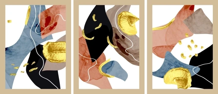 Plakaty zestaw trzech plakatów bez ram postery