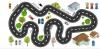 Naklejki na ścianę pokój dziecka  tor auto
