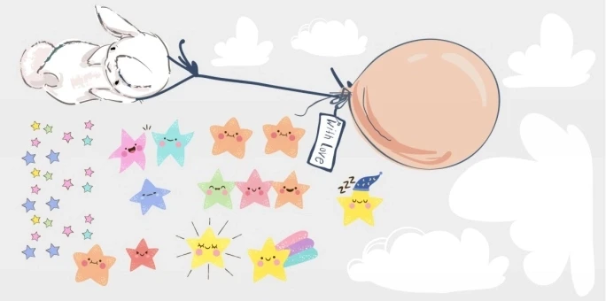 Naklejki na ścianę pokój dziecka balony