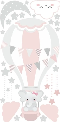Naklejki dla dzieci na ścianę balon chmurki patihome.pl