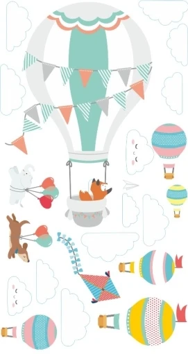 Naklejki  dla dzieci na ścianę  balony baloniki
