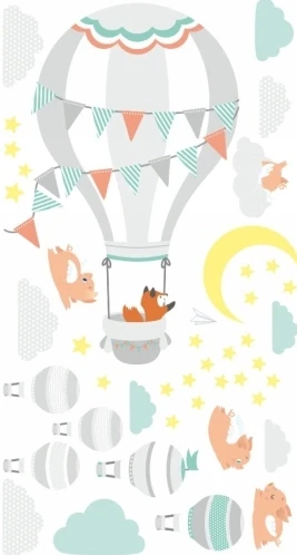 Naklejki dla dzieci na ścianę  balon księżyc