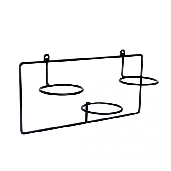 Kwietnik wiszący ścienny metalowy Dawalia Loft czarny