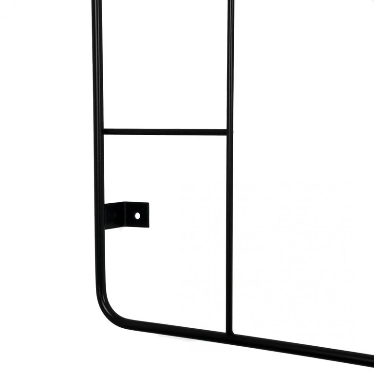 Kwietnik ścienny krata metalowy Hedera loft czarny + obręcze