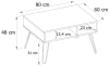 Stolik kawowy  biały 80x60 metalowe nogi