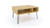 Stolik kawowy dąb 80x60 metalowe nogi