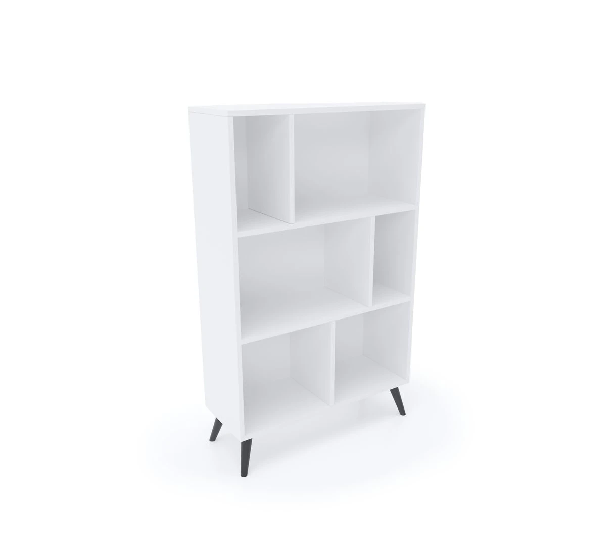 Regał na książki biurowy biały skandi