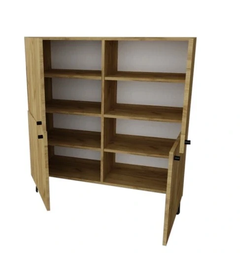 Komoda duża drewniane nogi dąb